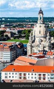 View of Dresden. View of Dresden from the new townhall