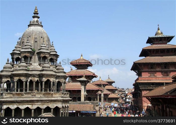 View of Durbar square in Patan, Nepal