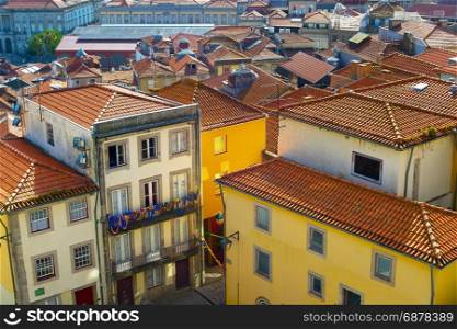 View of famous Old Town streets of Porto, Portugal