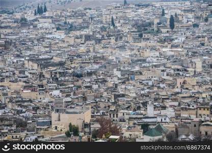 View of Fez, Morocco, North Africa. View of the old town of Fez, Morocco, North Africa