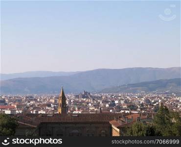 View of Florence from the Boboli gardens. Vacation in Tuscany, Italy. Travel and Architecture concept.. View of Florence from the Boboli gardens.