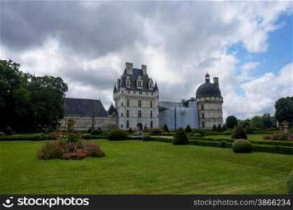 view of french castle chateau Valencay