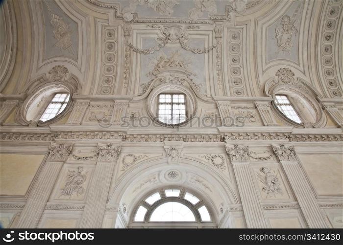 View of Galleria di Diana in Venaria Royal Palace, close to Torino, Piemonte region