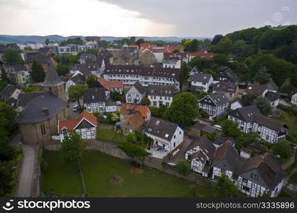 view of Hattingen from castle Blankenstein