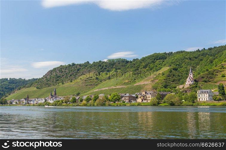 View of Hatzenport on the Moselle panorama.. View of Hatzenport on the Moselle panorama
