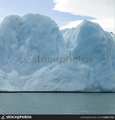 View of icebergs in lake, Grey Glacier, Grey Lake, Torres del Paine National Park, Patagonia, Chile