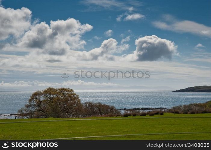 View of Islay field and coast