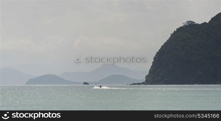 View of jetski on ocean, Koh Samui, Surat Thani Province, Thailand