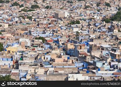 View of Jodhpur, the Blue City, from Mehrangarh Fort, Rajasthan, India