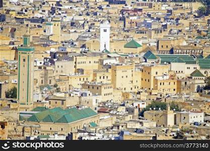 View of Kairaouine Mosque in Fes, Morocco, Africa