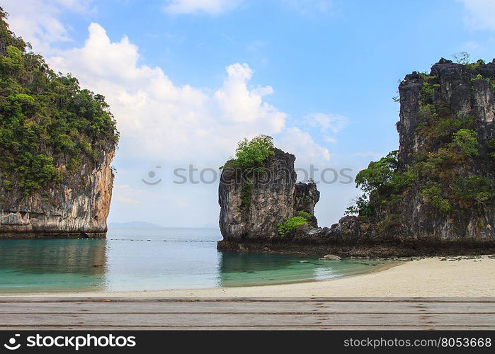 View of koh hong island krabi,Thailand, Tropical beach scenery