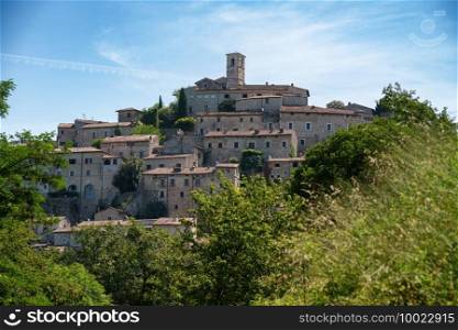 View of Labro, historic village in Rieti province, Lazio, Italy
