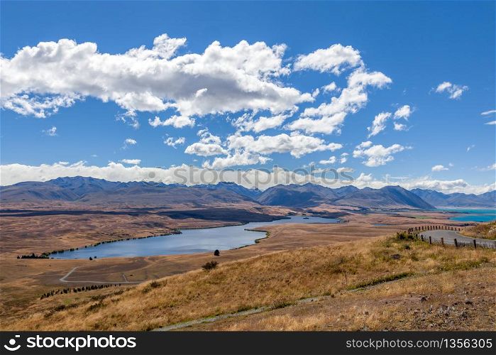 View of Lake Alexandrina in New Zealand