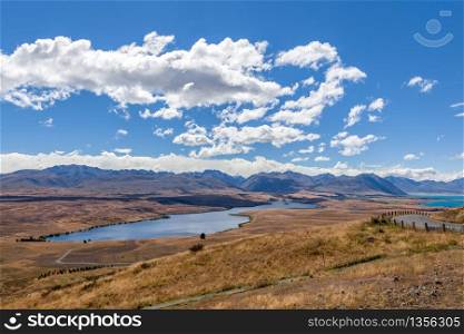 View of Lake Alexandrina in New Zealand