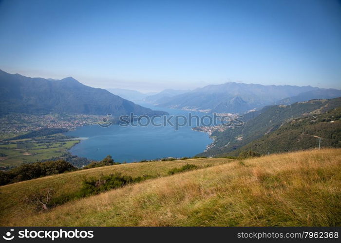 View of Lake Como in Italy in Spring