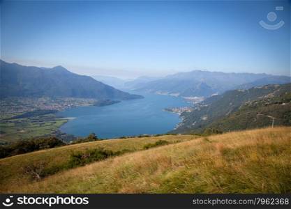 View of Lake Como in Italy in Spring