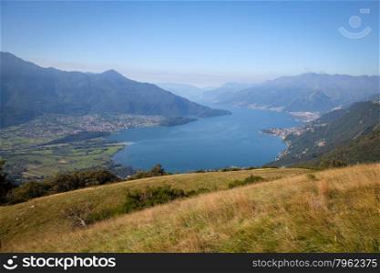 View of Lake Como in Italy in Spring
