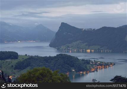 View of Lake Lucerne in Switzerland