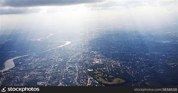 View of London from above