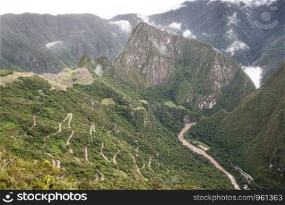View of Machu Picchu from far