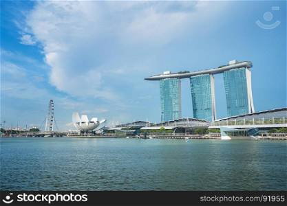 view of marina bay, urban landscape of Singapore