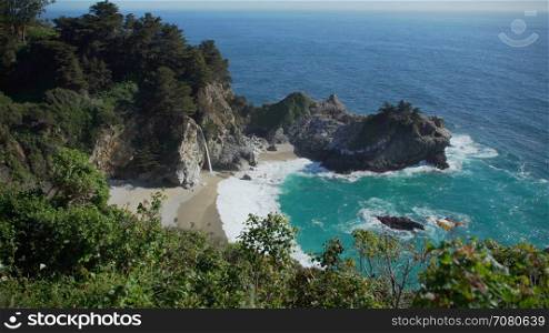 View of McWay falls and the cove