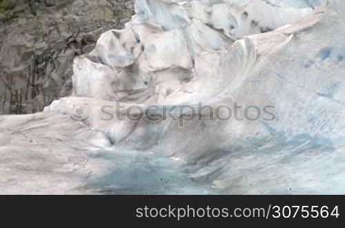View of Mendenhall Glacier Covered With Blue Ice, Juneau, Alaska