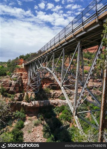 View of Midgley bridge in Sedona, Arizona in the United States.