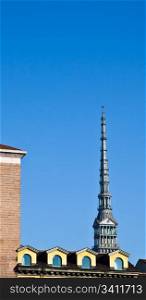 View of Mole Antonelliana, landmark of Turin - Torino - Italy