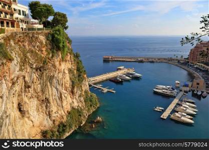 view of Monte Carlo harbour in Monaco