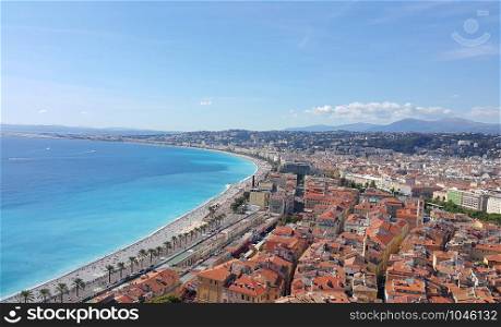 View of Nice, Cote d?Azur, French Riviera, Mediterranean sea, France