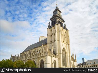 View of Notre-Dame de la Chapelle church, Brussels, Belgium