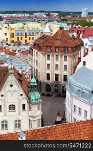 View of Old city&rsquo;s roofs . Tallinn. Estonia