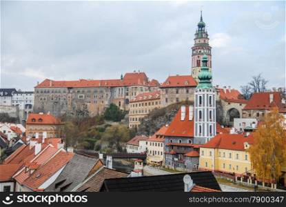 View of old town Cesky Krumlov. Czech Republic