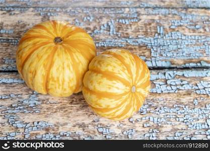 View of orange pumpkins
