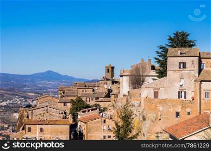 view of Orvieto and Val di Chiana Umbria Italy