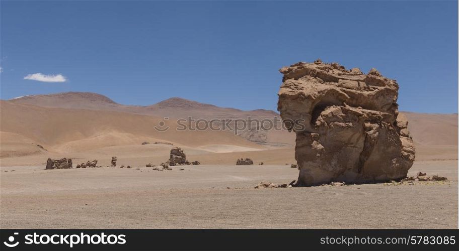 View of Pakana Monk, Salar de Atacama, San Pedro de Atacama, El Loa Province, Antofagasta Region, Chile