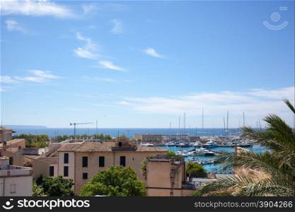 View of Palma de Mallorca in sunny summer day. View of Palma de Mallorca