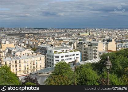 View of Paris from Montmartre. France
