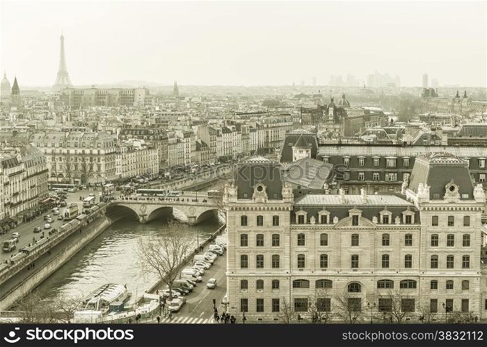 View of Paris from Notre Dame Cathedral
