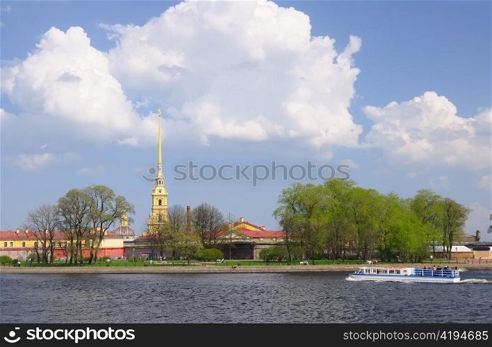 view of peter and paul cathedral, Saint-Petersburg, Russia