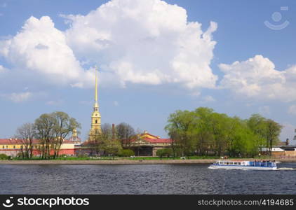 view of peter and paul cathedral, Saint-Petersburg, Russia