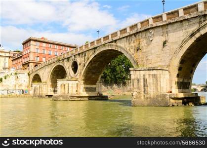 view of Ponte Sisto, Rome, Italy