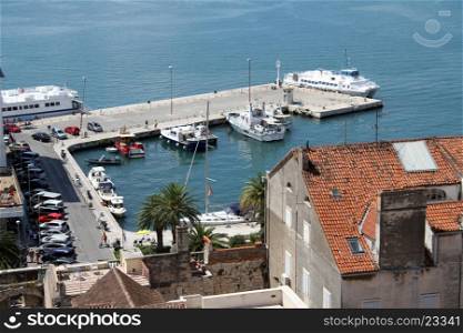 View of port in Split, Croatia