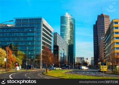 View of Potsdamer platz - busines downtown of Berlin, Germany
