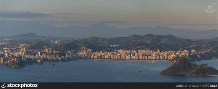 view of Rio De Janeiro from above. Brazil.