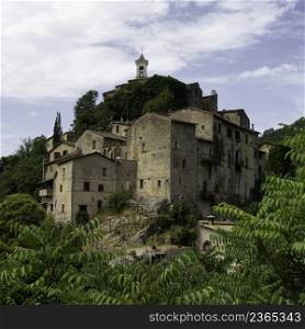 View of Rocchettine, historic village in Rieti province, Lazio, Italy