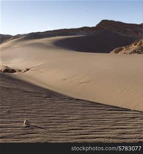 View of sand dunes, Valle de la Luna, San Pedro de Atacama, El Loa Province, Antofagasta Region, Chile