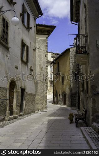 View of Scanno, L Aquila province, Abruzzo, Italy, historic town