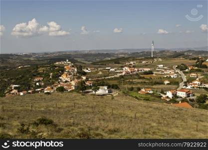 View of small village in rural Portuguese interior.